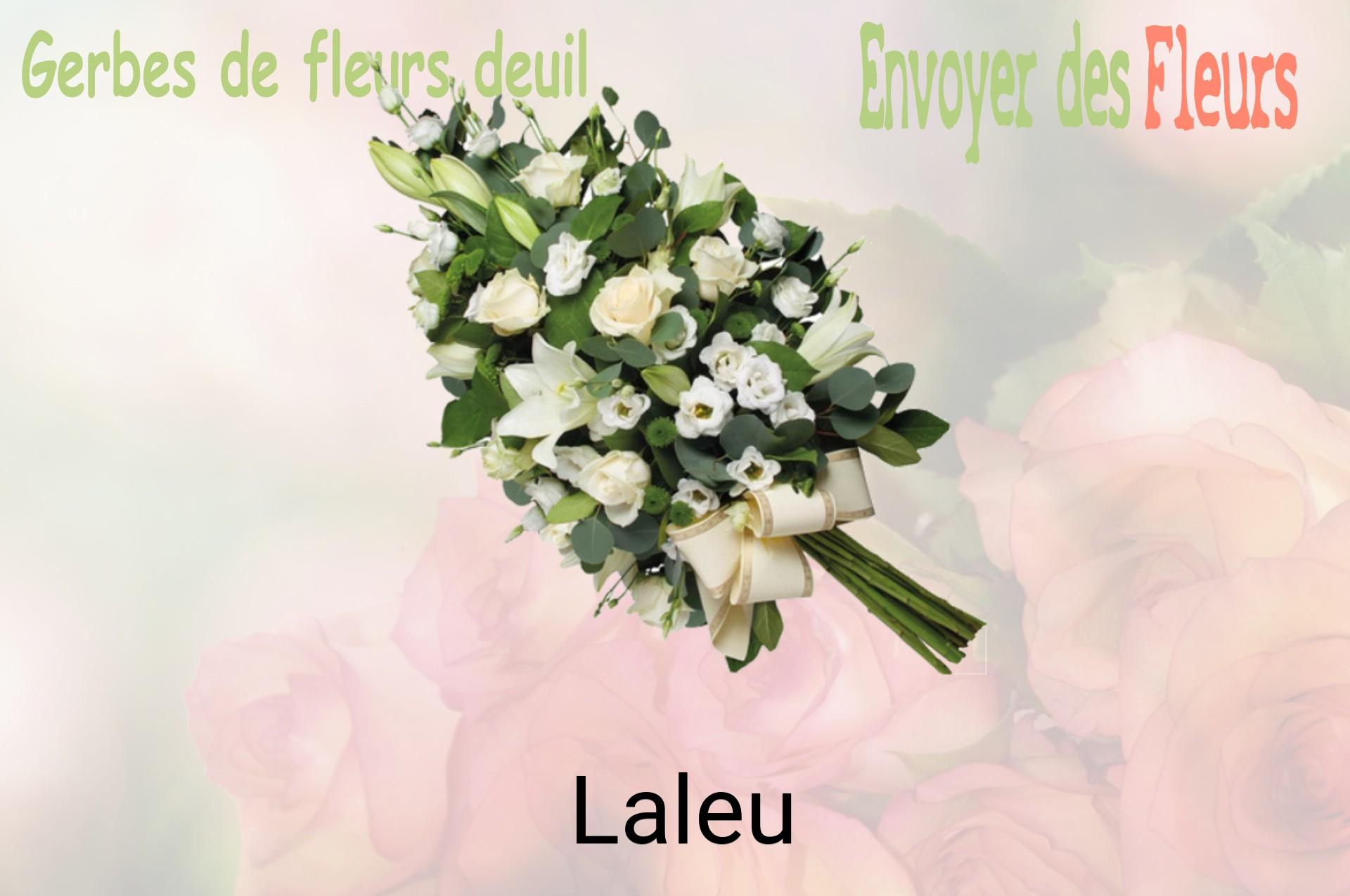 Gerbe de fleurs de deuil livrée à Laleu